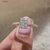Lab grown diamond with hidden halo setting.