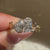 Handmade nature inspired toi et moi diamond ring.
