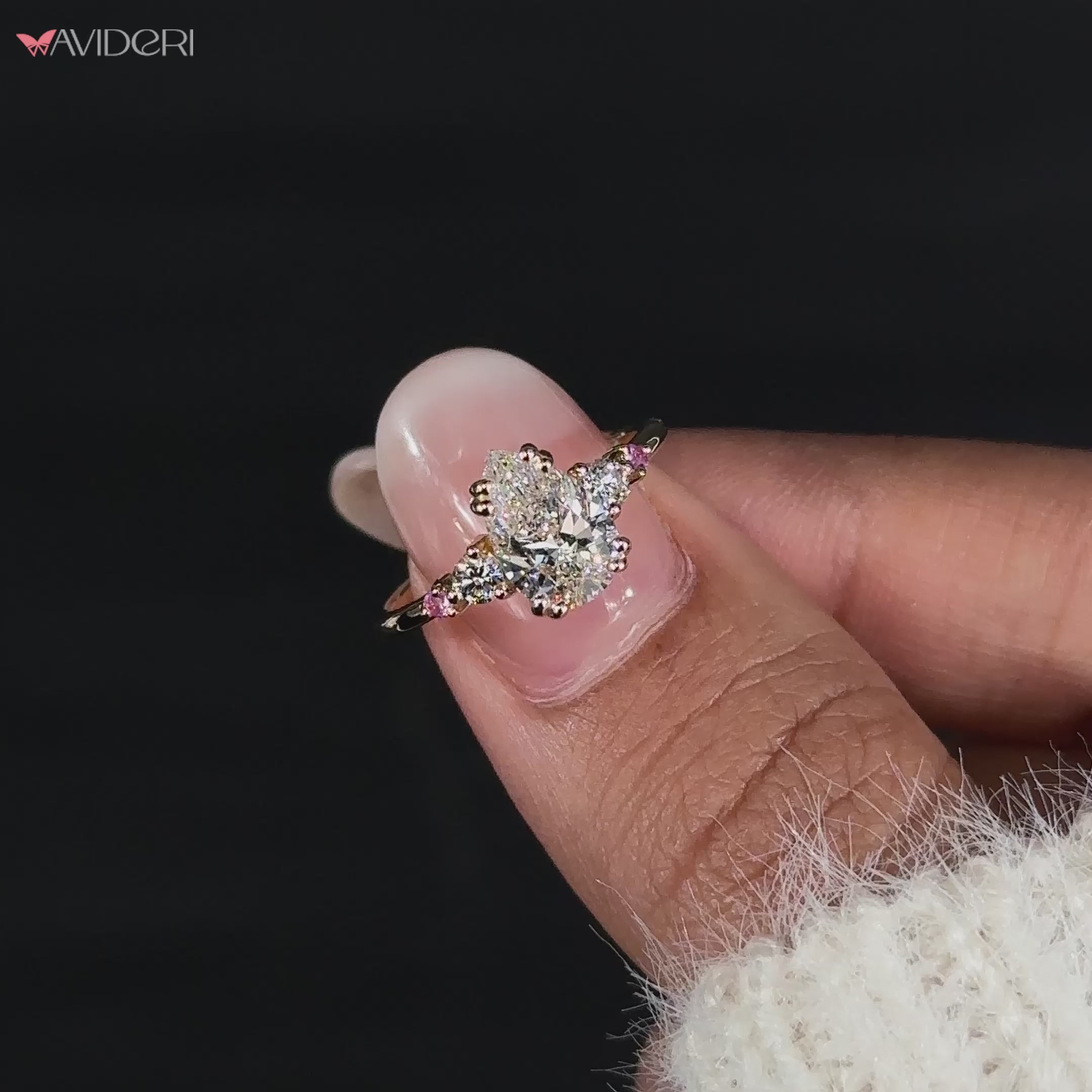 Exquisite pear shaped diamond ring crafted for modern sophistication.
