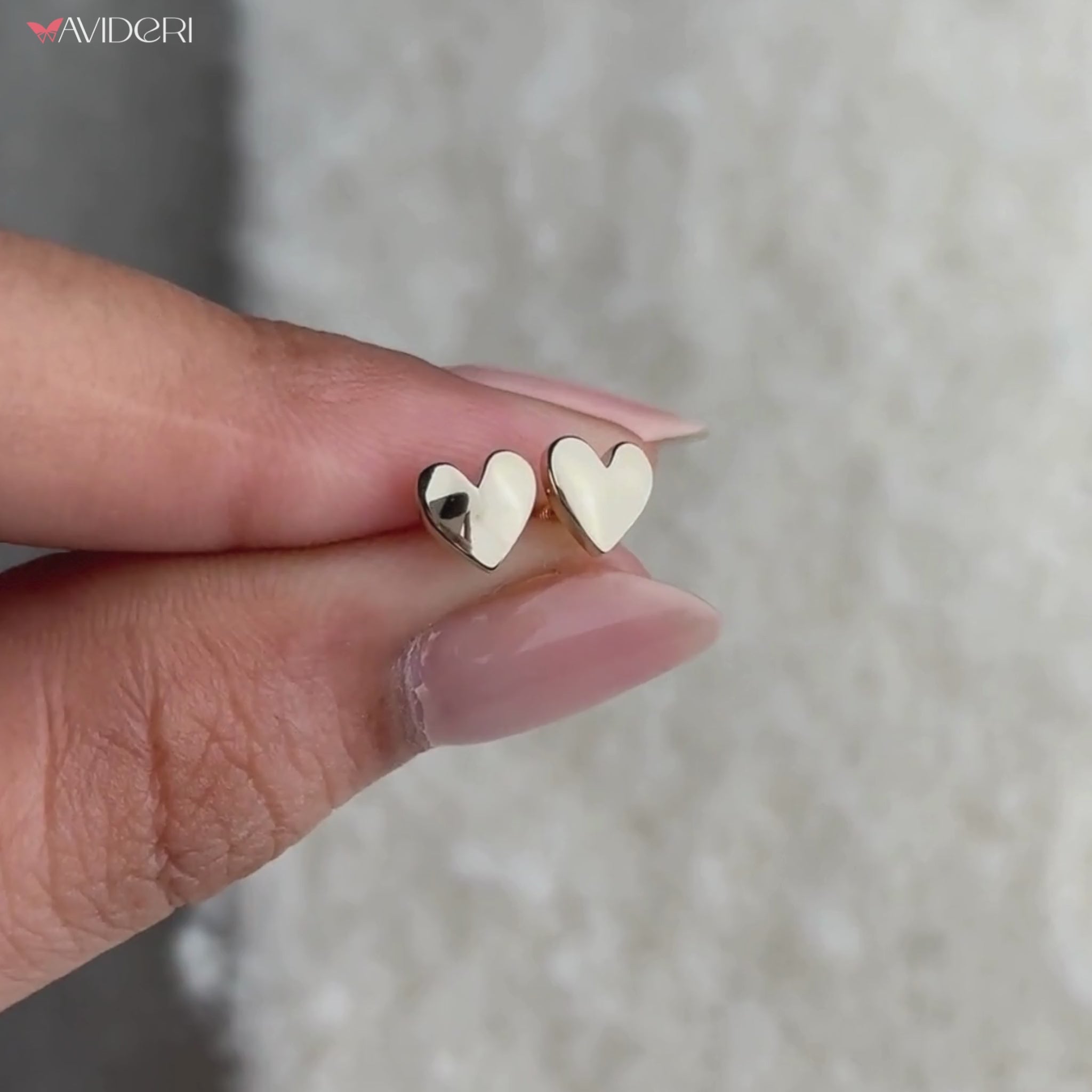 Screw back stud earrings with avideri earrings.