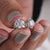 White Gold Earrings In Basket Setting