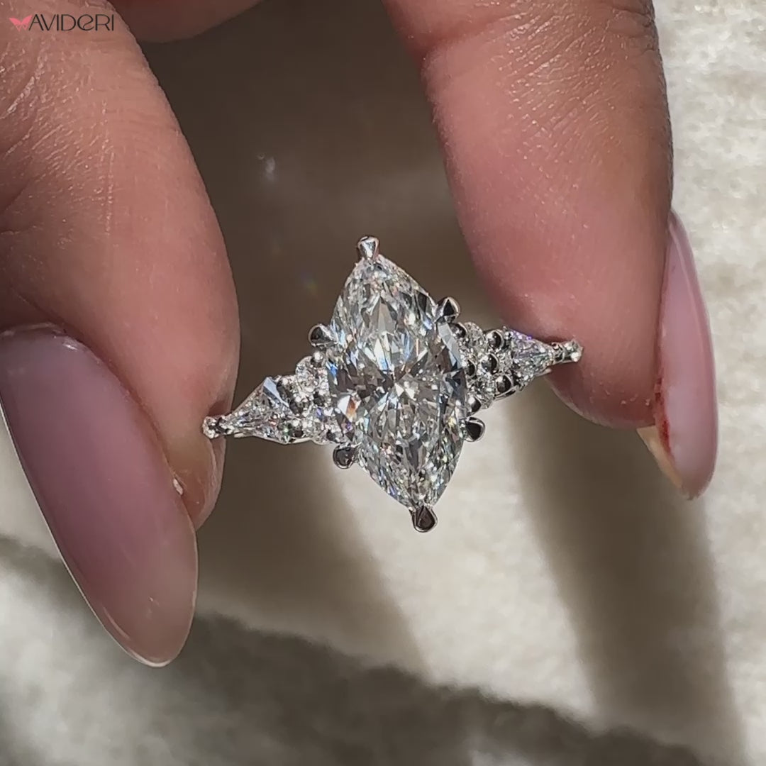 Shared prong setting allows more light and brilliance to shine.