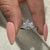 Chevron style adds sharp lines to the wedding band.