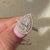 Avideri ring with pear diamond shape.