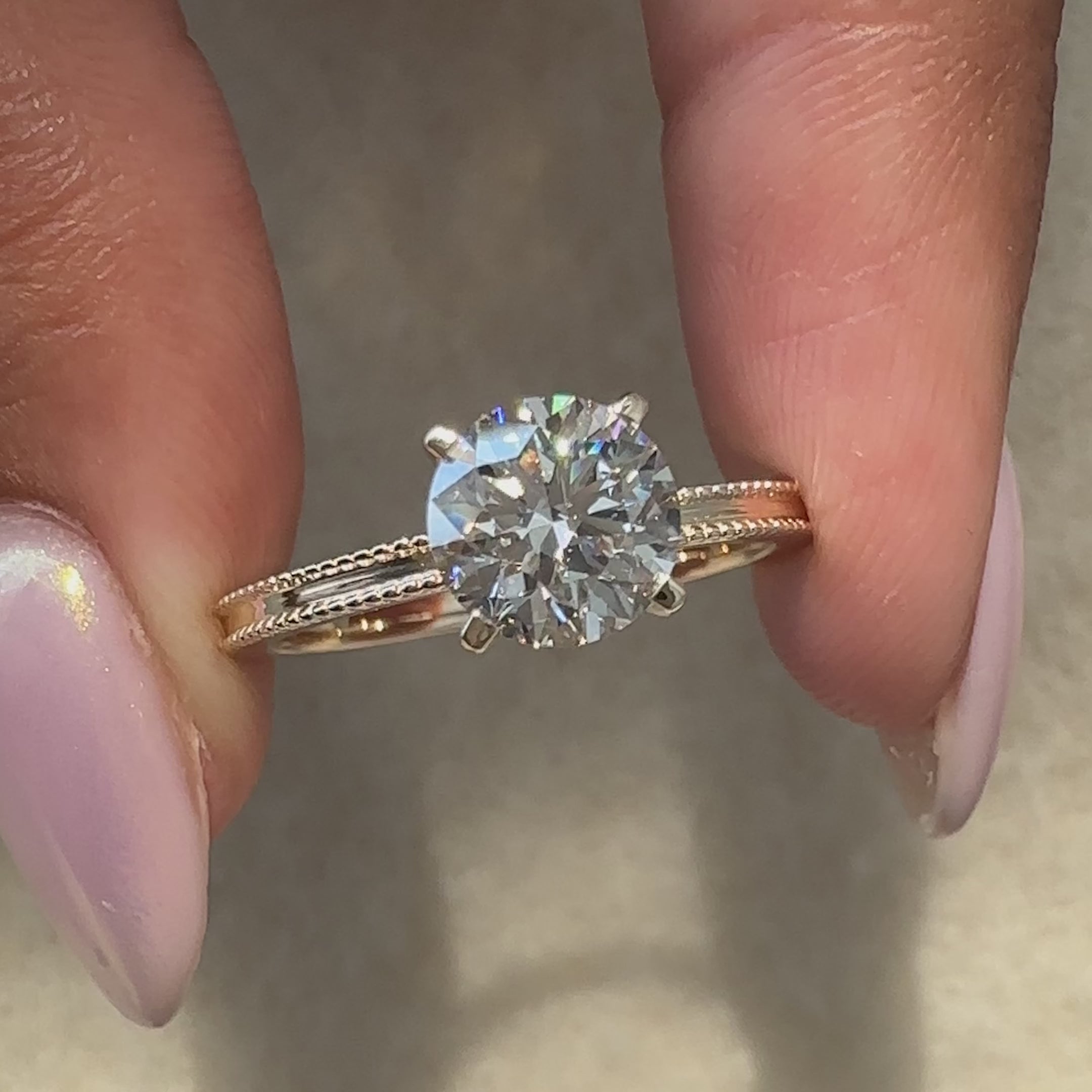 Avideri engagement ring featuring Lab Grown Diamond.