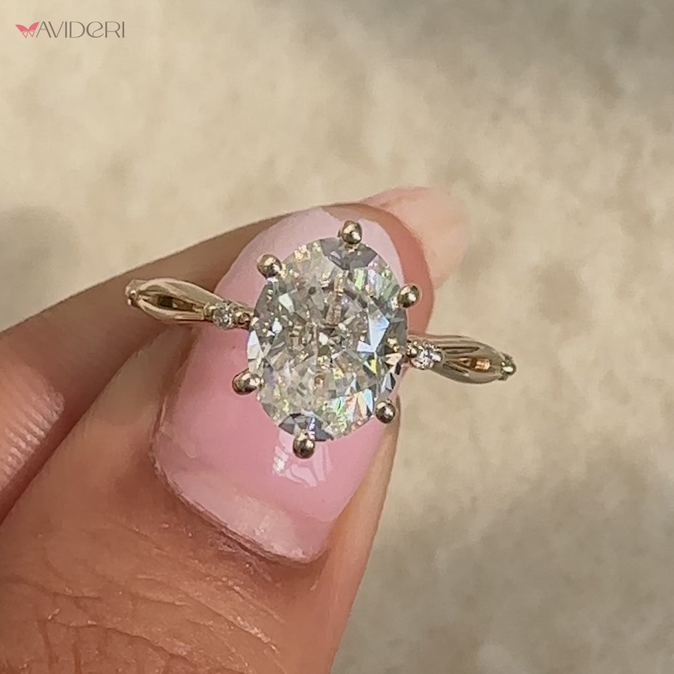 moissanite engagement ring