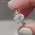 Distance Pave Ring with brilliant stones set along the band.
