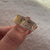 Yellow gold mens ring delivers warmth with classic tone.
