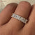 Radiant cut wedding band with diamond wedding band.