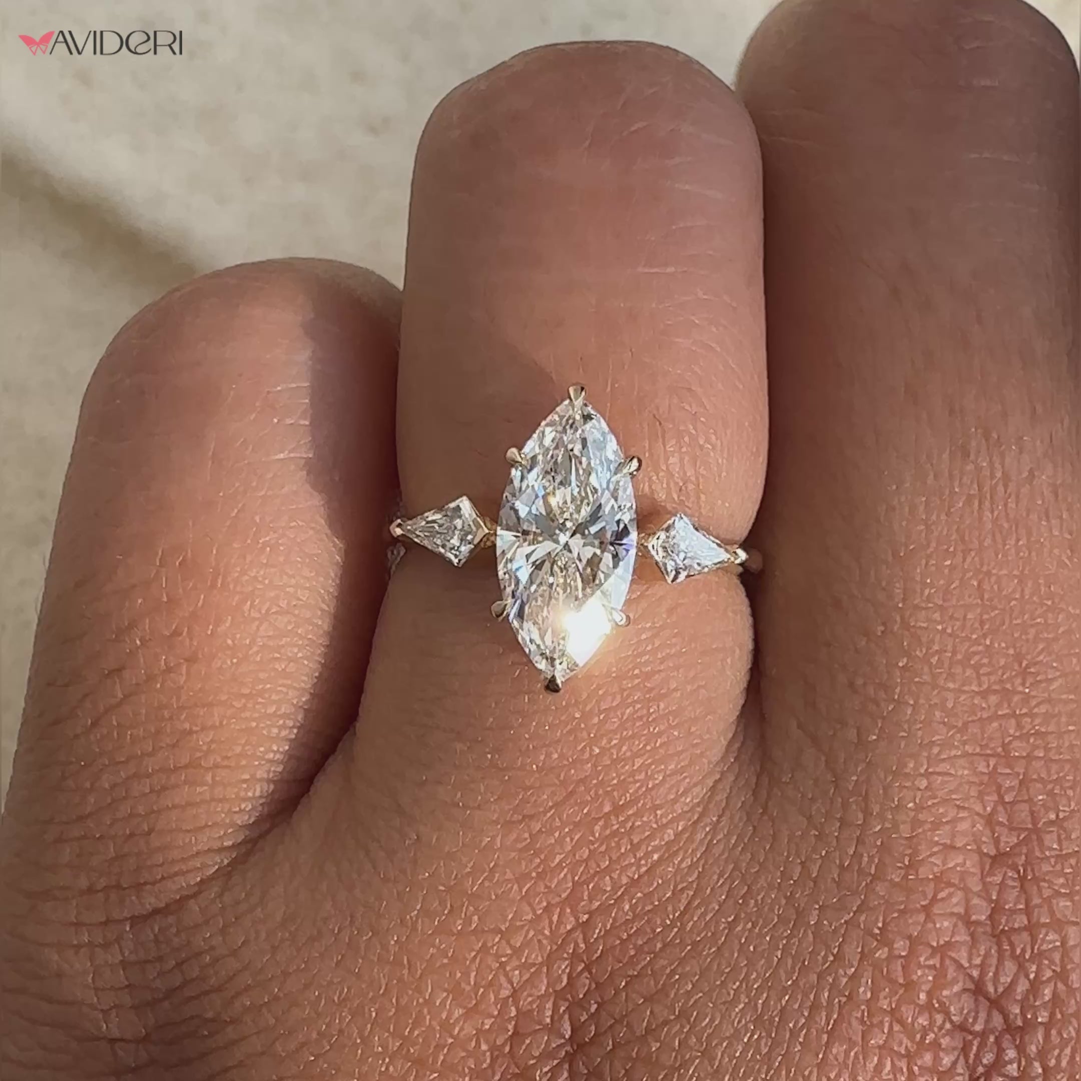 Marquise cut diamond ring, marquise shaped diamond, handmade jewelry
