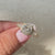 Lab grown diamond oval ring vintage style.
