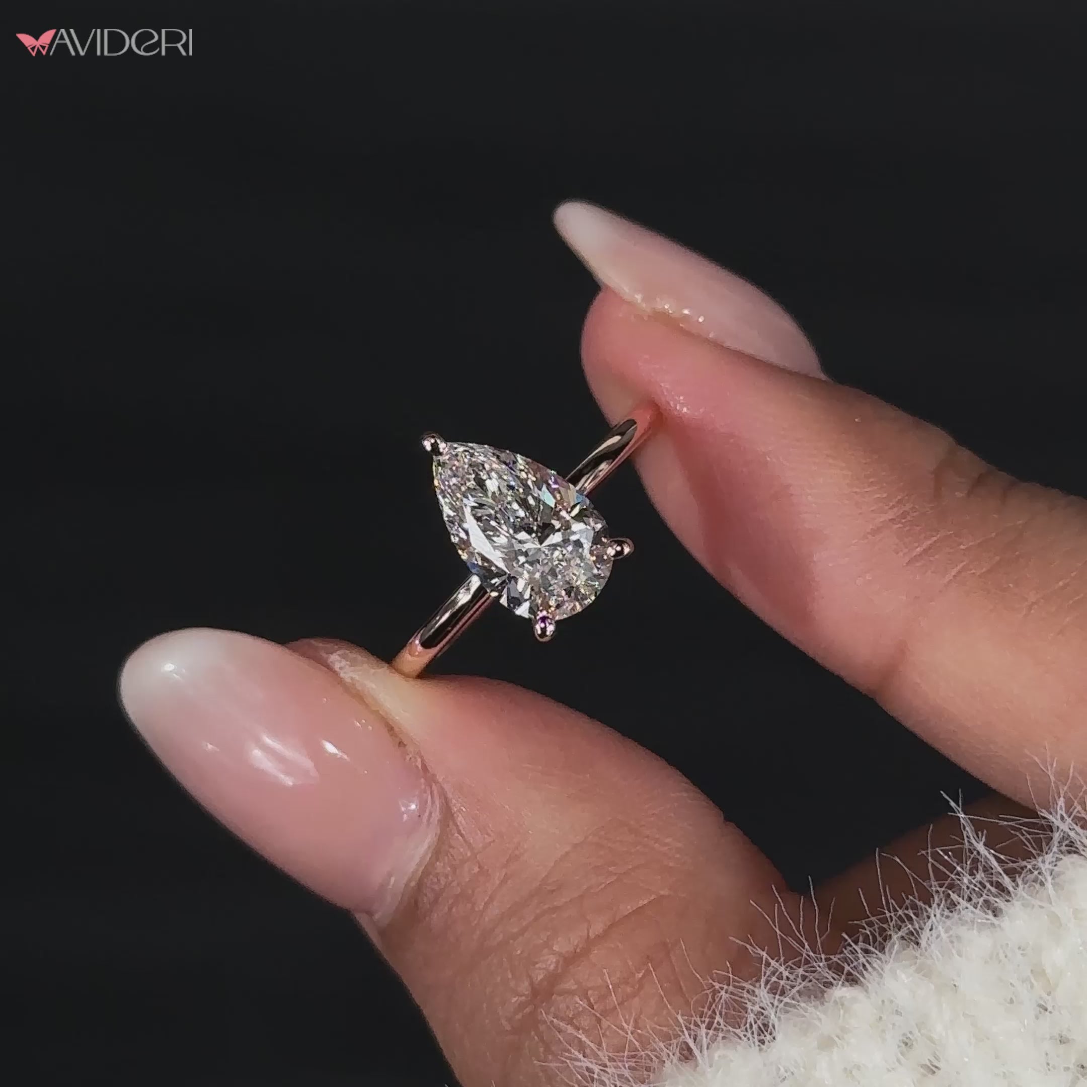 Elegant pear shaped engagement ring crafted for unforgettable moments.
