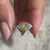 Triangle cut ring, white gold engagement ring, handmade jewelry.