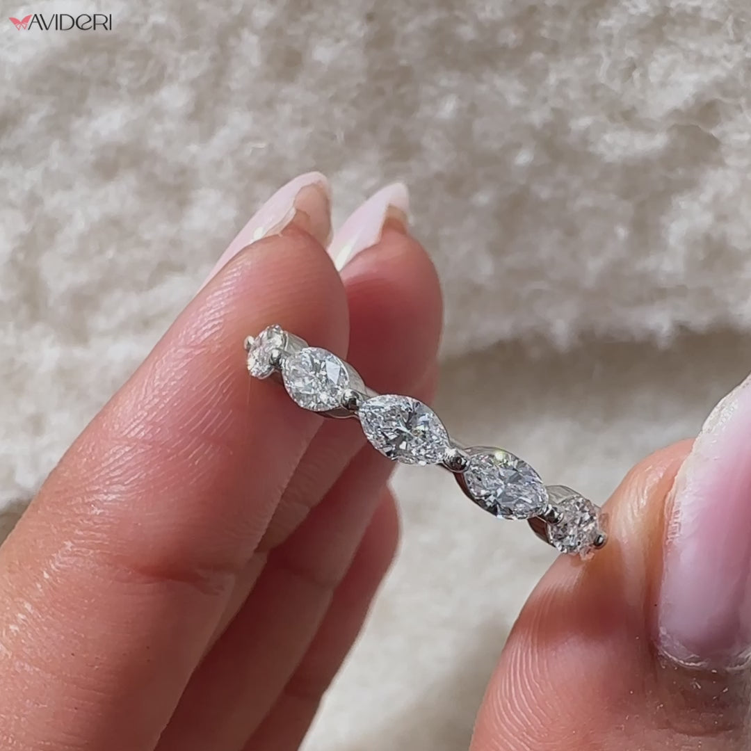 Handmade jewelry in east to west stone setting.