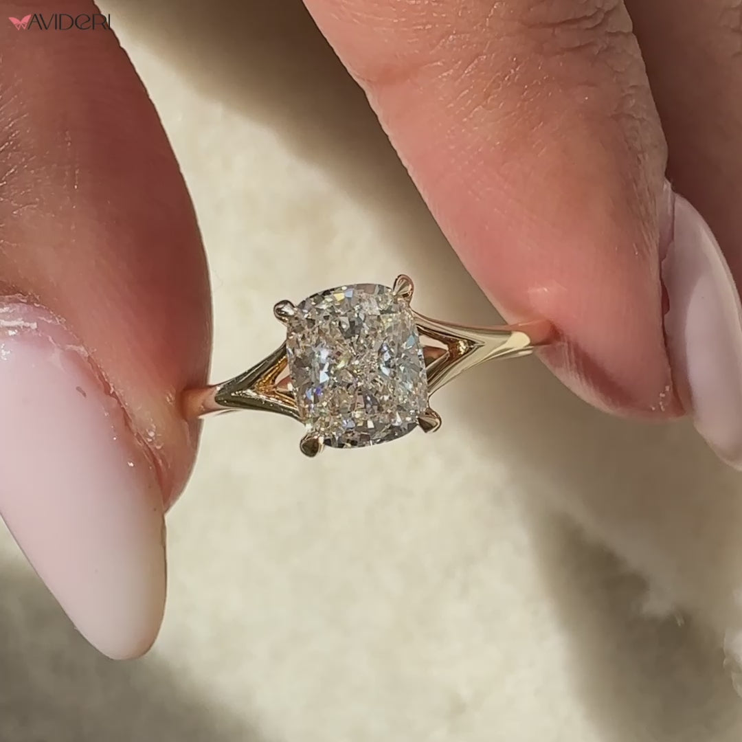 split shank ring custom ring Lab Grown Diamond

