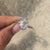 Handmade vintage style oval solitaire diamond ring.