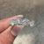 Handmade lab grown diamond wedding band.
