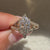 Dutch marquise ring with V and leaf style prongs.
