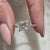 Lab grown ring with handmade ring.