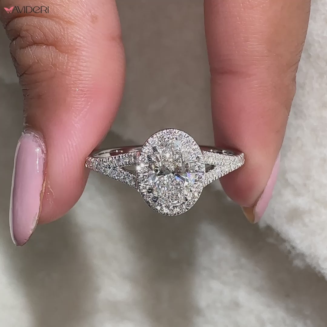 Custom engagement ring placed with handmade jewelry.
