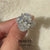 Tapered Shank Three Stone Diamond Engagement Ring.