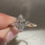 Cathedral shank marquise diamond ring handmade.
