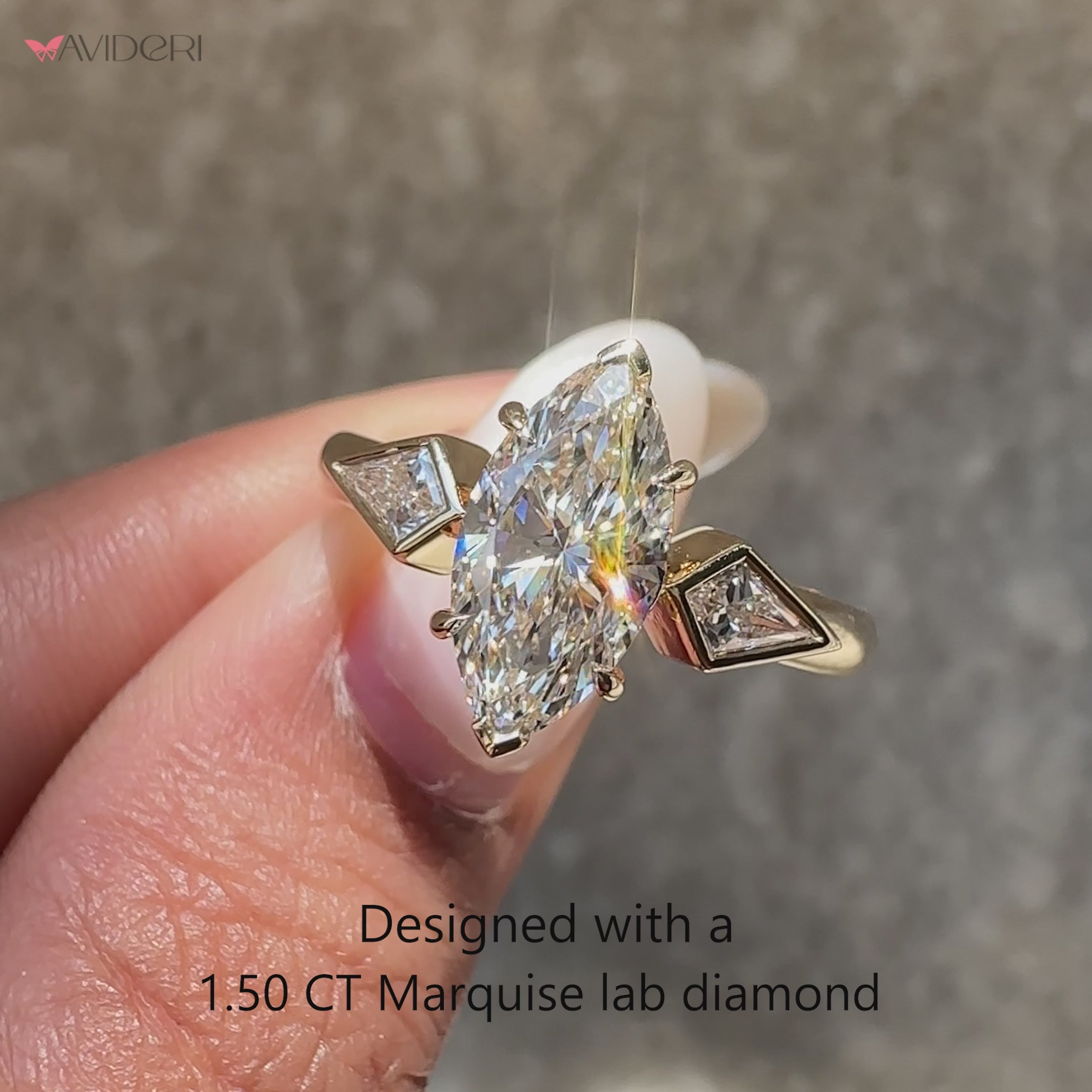 Handmade minimalist diamond ring.
