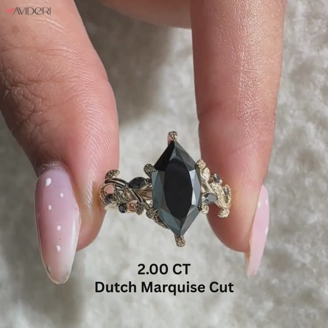 Avideri engagement ring with nature inspired engagement ring.
