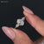 oval engagement ring, three stone ring, igi certified

