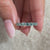 White gold wedding band with moissanite wedding band.
