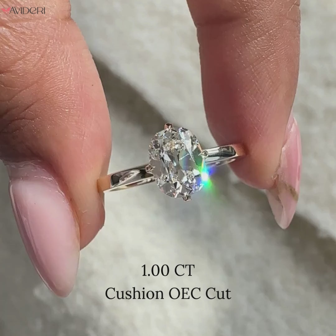 Avideri engagement ring with lab-grown diamond.