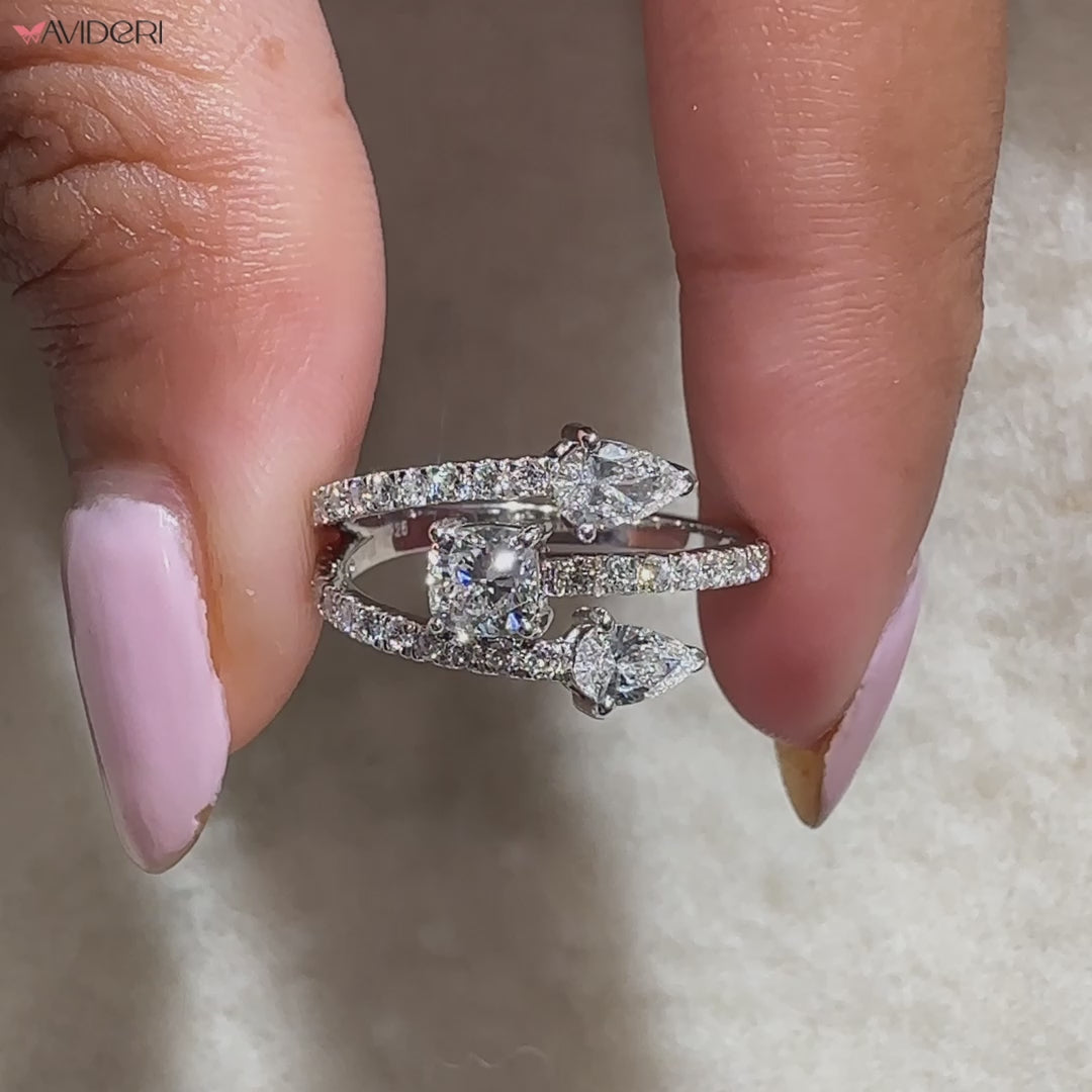 Handmade jewelry with custom engagement ring.
