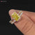 Canary Yellow Radiant Cut Moissanite offers a vibrant and rare touch to your ring.