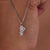 Round brilliant cut moissanite pendant with a dazzling sparkle.