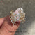 Handmade diamond bridal set with marquise and round stones.
