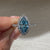 Avideri marquise diamond ring with halo and pave accents
