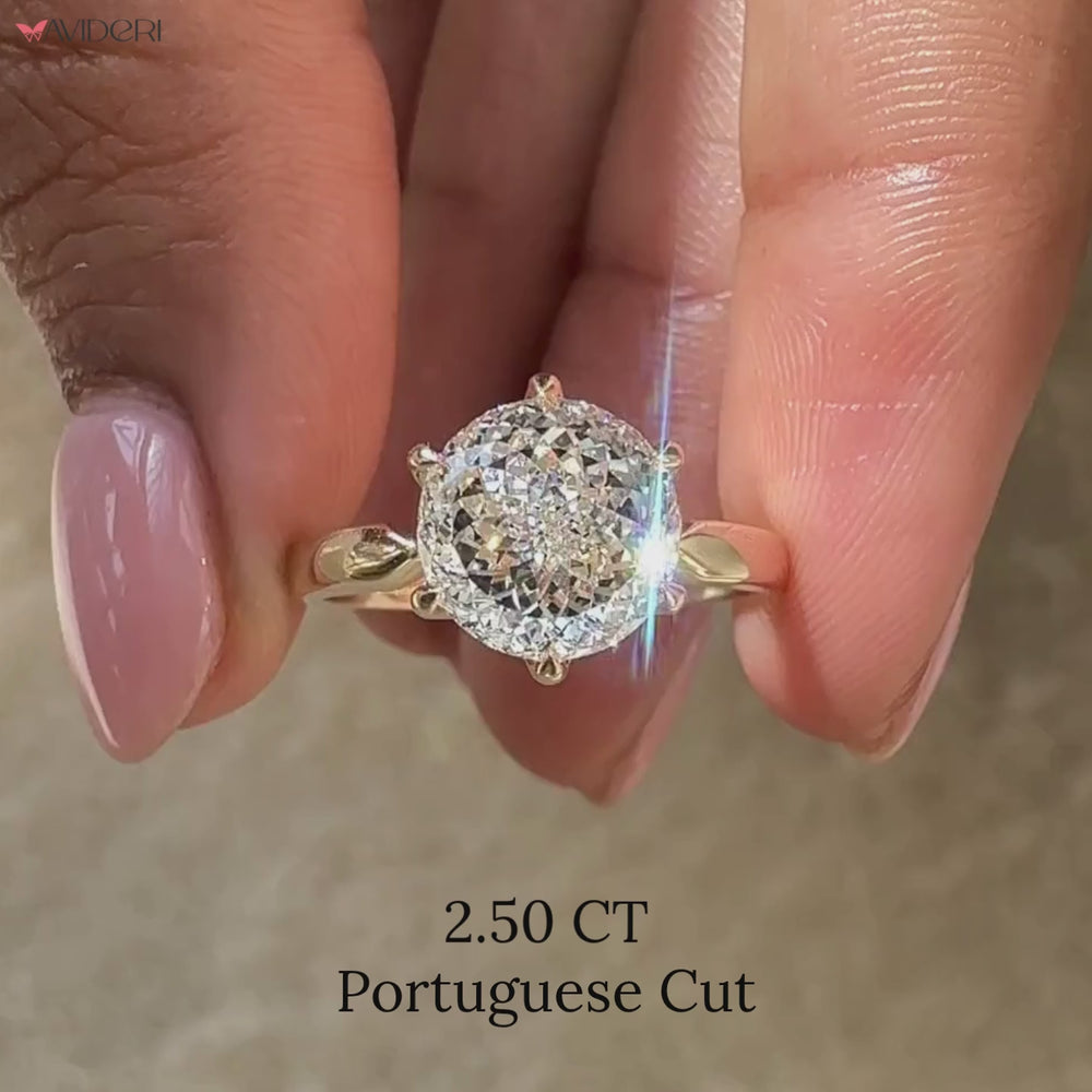 Custom handmade engagement ring by Avideri with Lab Grown Diamond.
