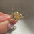 Handmade oval ring with bezel setting style.
