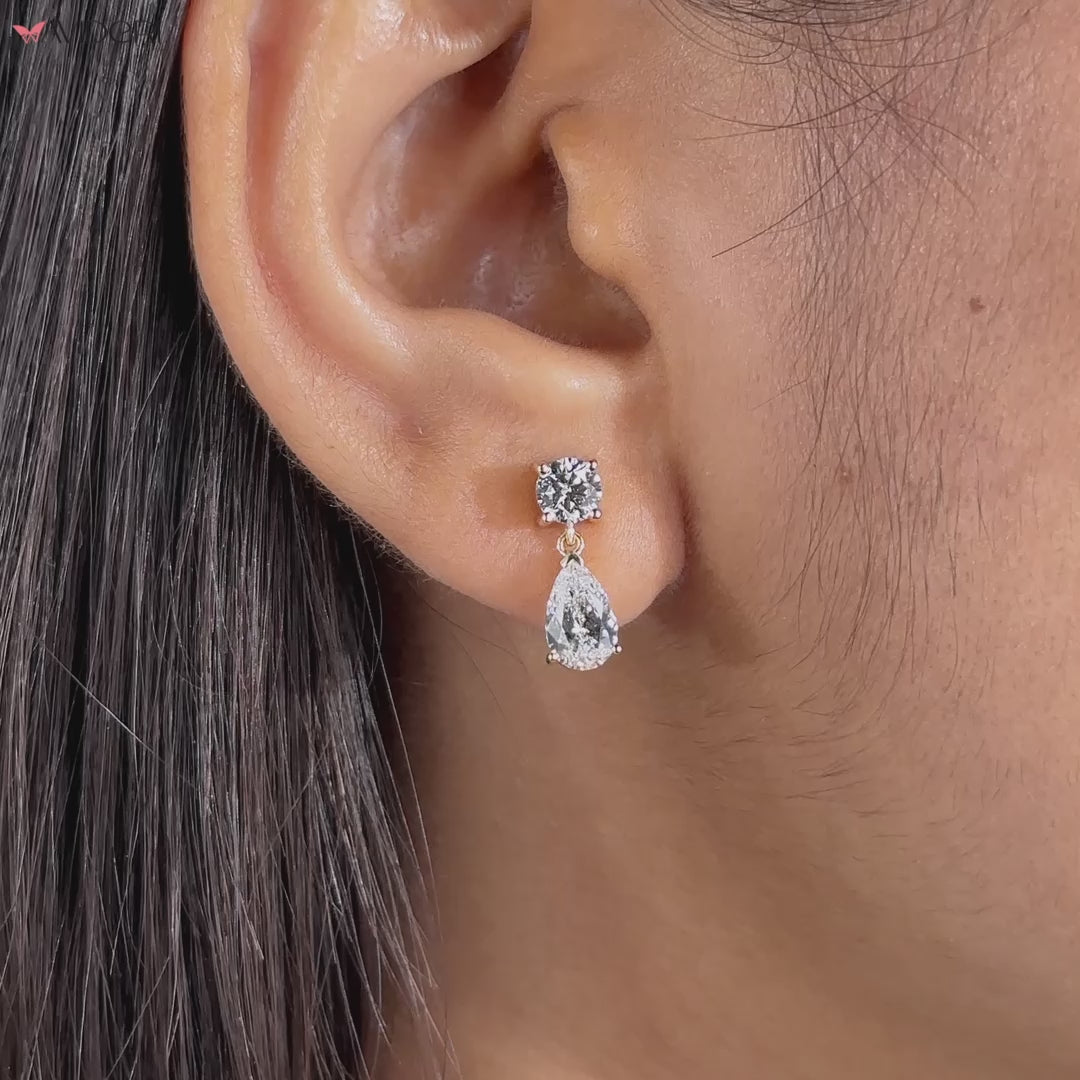 Round diamond earrings with avideri earrings.