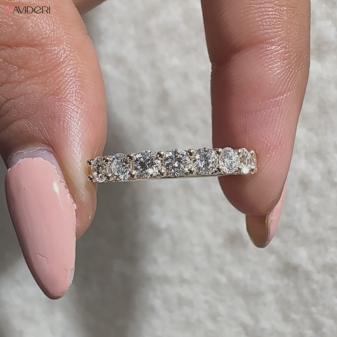 Buy yellow gold diamond wedding band.