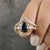 Handmade jewelry with a pear shaped ring as the centerpiece of the bridal set.