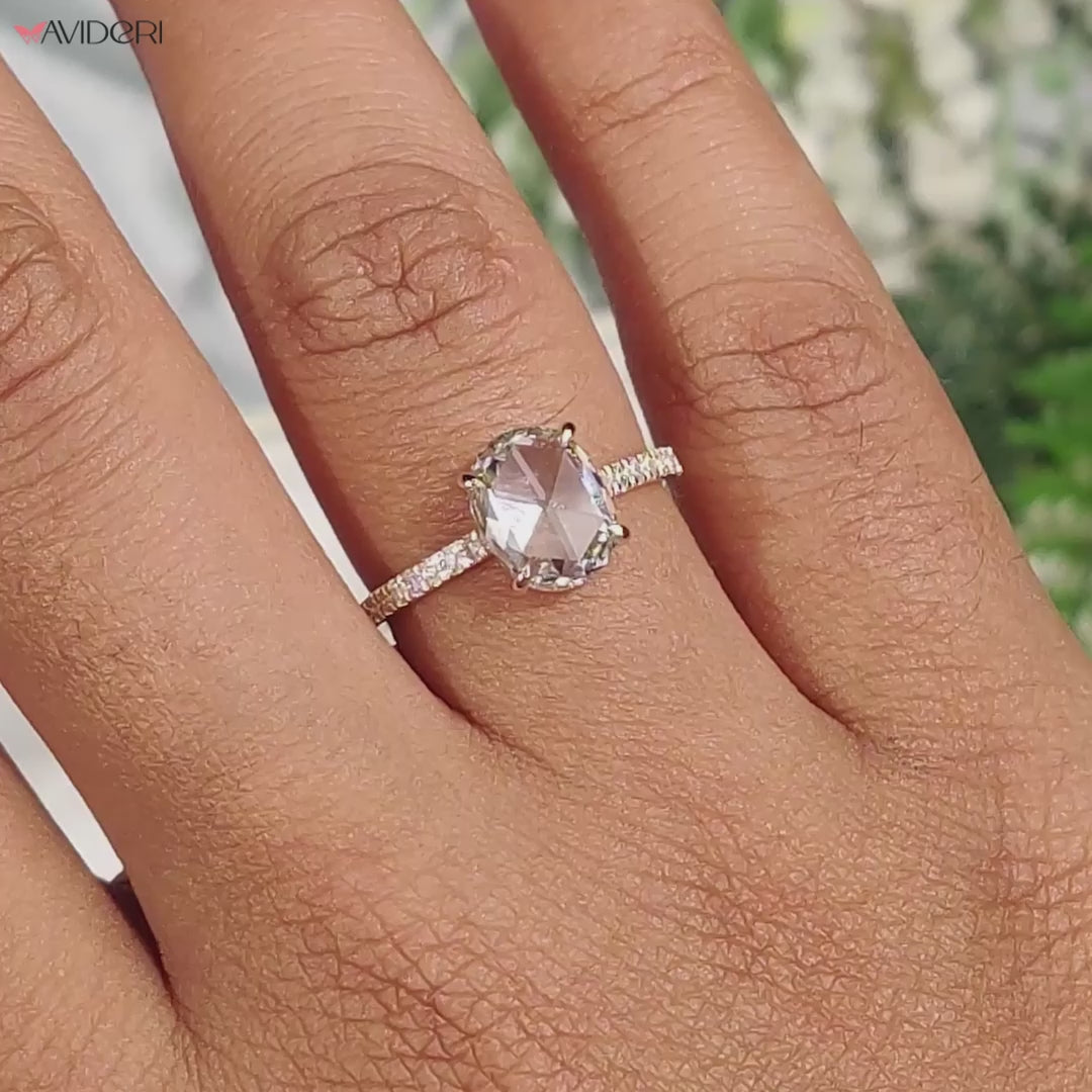 Cushion cut ring diamond in a sleek design perfect for every special moment.