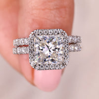 Princess Cut Bridal Set In White Gold