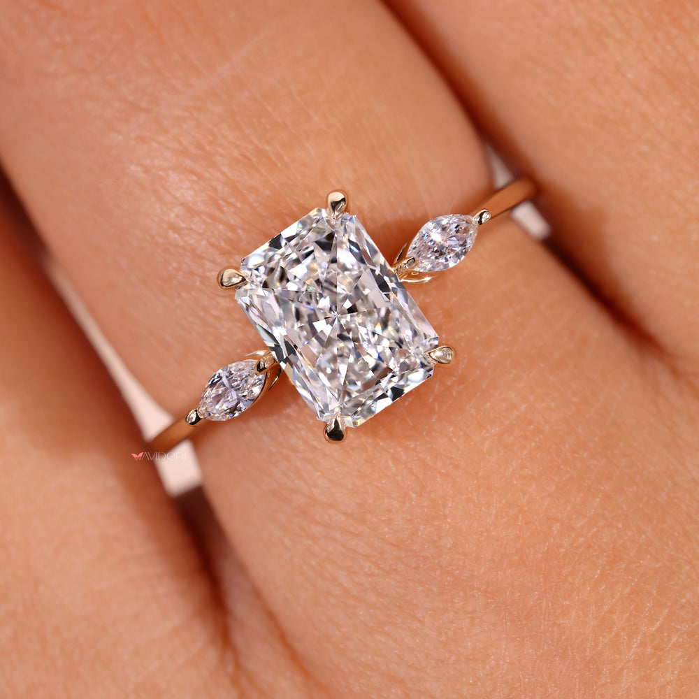 Radiant diamond ring with unparalleled brilliance and sleek design.
