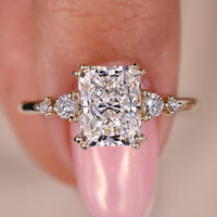 Radiant Cut Diamond Ring -  5 Stone Setting