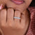 This diamond half eternity band offers subtle brilliance for any occasion.

