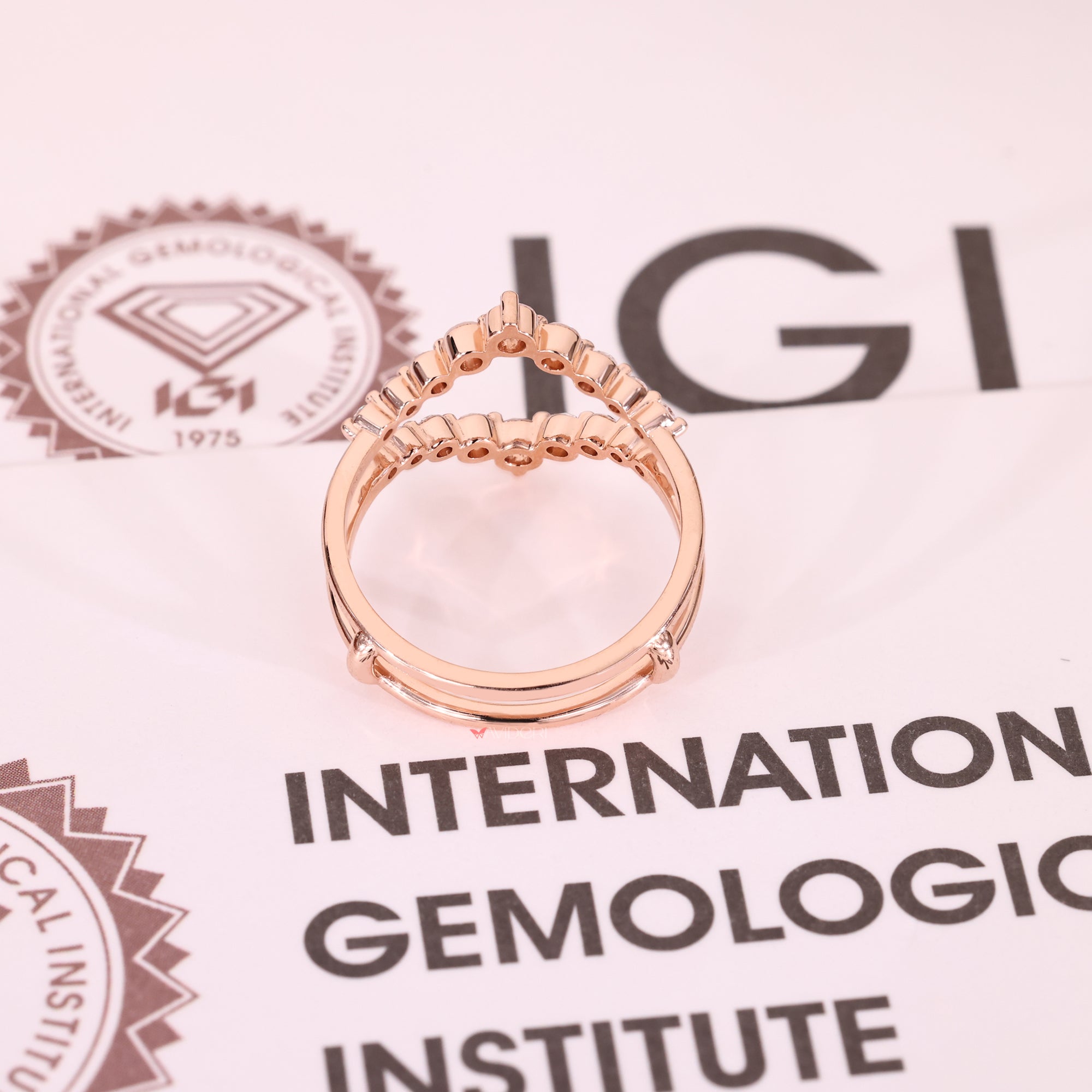 Lab Grown Diamond in Avideri Wedding Band.