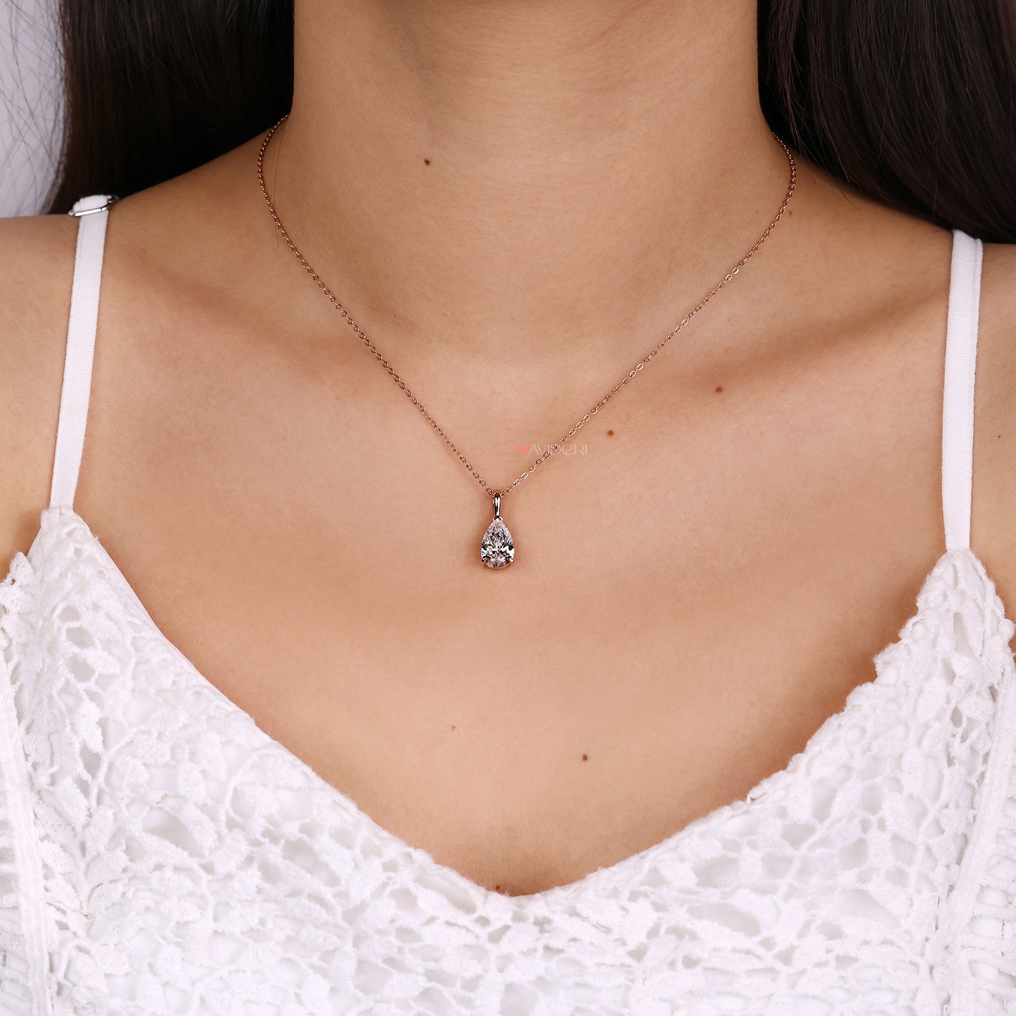 Lab Grown Diamond with handmade pendant.
