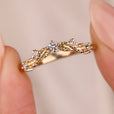 Art deco diamond band with round diamond band.