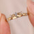 Art deco diamond band with round diamond band.